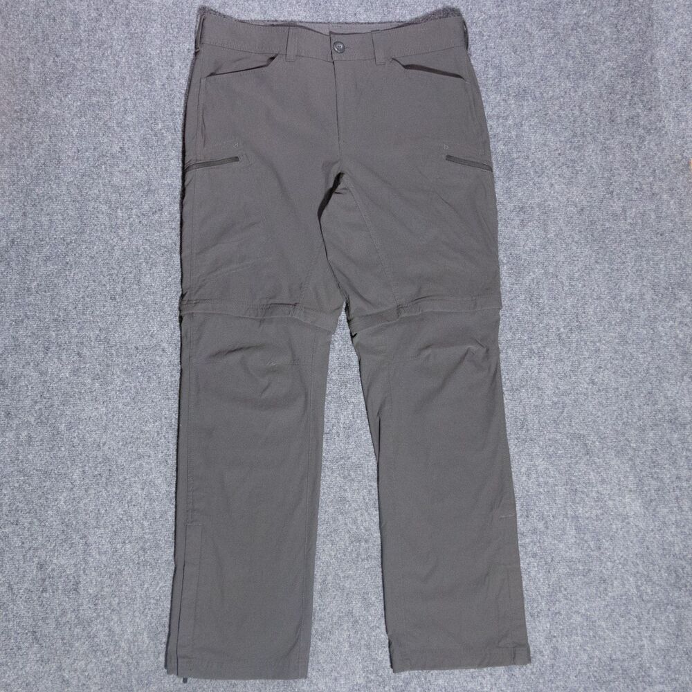 Eddie Bauer First Ascent Convertible Cargo Hiking Pants Mens 36x34 Gray Outdoor